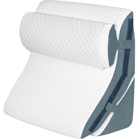 Lavio Large Wedge Pillow Cooling Memory Foam Orthopaedic Bed Cushion Acid Reflux