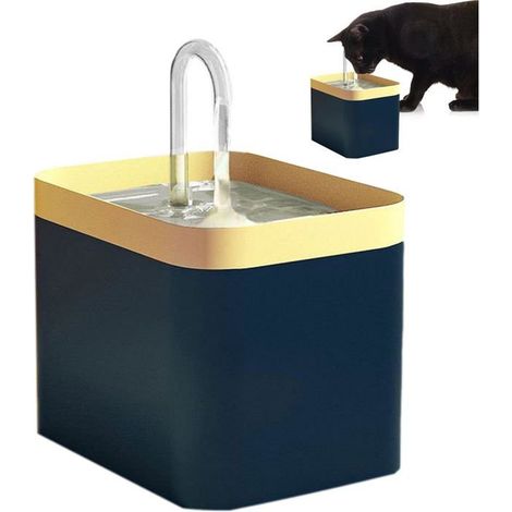 Distributeur d'eau - Ultra-silencieux - 1,5 litre - Filtre inclus - Convient aux chats et aux petits animaux (1/4)