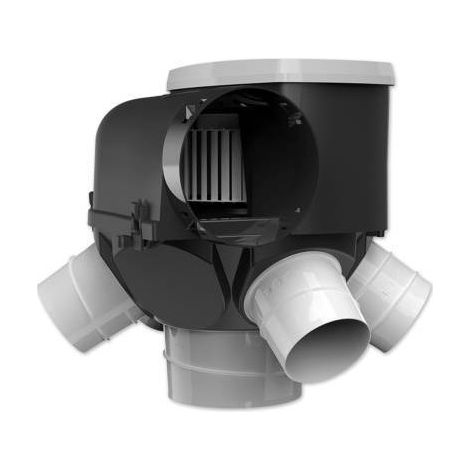 Atlantic – VMC simple flux autoréglable 231 m³/h – Silence 26 dB – Raccordement 4 sanitaires – Fixation Twist & Go – 412287 (1/7)