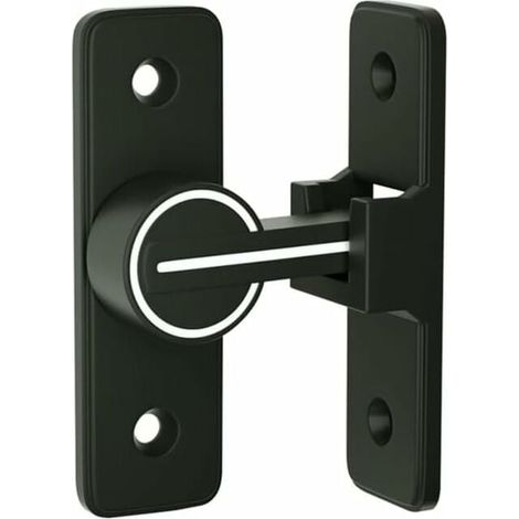 Verrou Serrure de Fermeture Porte Interieure Coulissante de Lumineux, 90° Loquet de Crochet a Porte Bascule, Boulon de Verrouillage de Boucle Moraillon Antivol, pour Porte, Fenêtre (90 Degrés) (1/5)