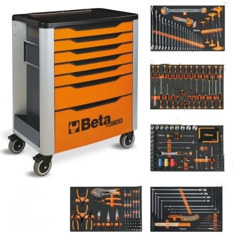 Beta Cassettiera mobile porta attrezzi 7 cassetti con assortimento 285 Pz. 3900 RSC39/7-O VA cod. 039000711 (1/5)