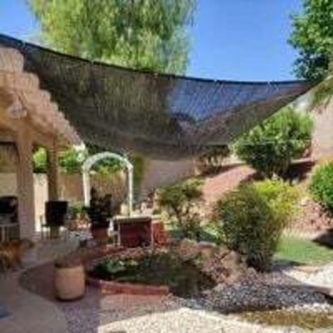 Filet D'Ombrage 8 Broches Ombrage 80% Renforce éPaissir Voile Ombrage, Serres Filet Coupe-Vent avec Oeillets,pour La Couverture VéGéTale/Serre/Jardin/Pergola(3x4m) (1/3)