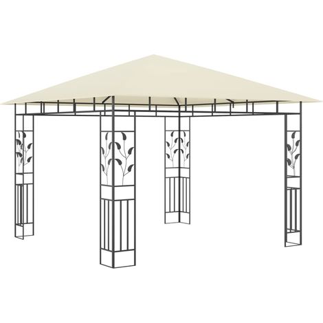 Belvédère avec moustiquaire 3x3x2,73 m Crème 180 g/m² (1/5)
