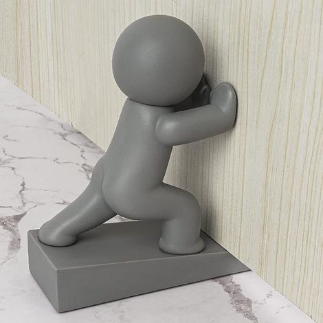 Butoir de porte mignon, butoir de porte décoratif Buddy, protège vos sols (gris, 1 paquet) (1/5)