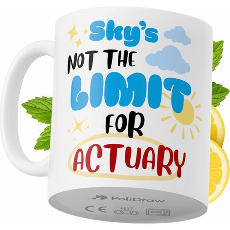 Lustige Kaffeetasse mit witzigem Textdesign für Aktuare – ideal für Geburtstage, Namenstage und Feiertage. Hochwertige Tasse für besondere Anlässe, ob im Büro oder zu Hause. Farbe: Weiß, 330 ml.