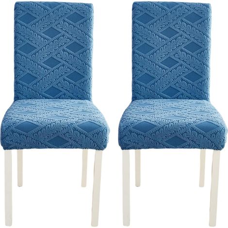 Lot de 2 Housses de chaise, extensible, polyester élasthanne, infroissable, pour salle à manger cuisine(Q3 : Nouveaux produits pour le mois d'août) (1/5)