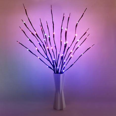 3PCS Brindille Lumineuse, 60 LED, Pliable, 73CM, Décoration Vase Arbre, Intérieur Extérieur Fête (1/5)