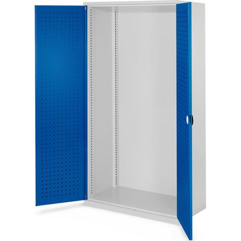 Kappes Schwerlastschränke ohne Mitteltrennwand 1950x1000x600mm Modell 40 Lochplattentüren enzianblau