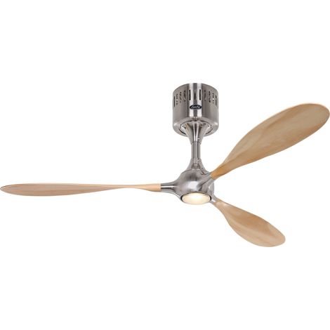 Ceiling Fan Helico Paddel Chrome / Beech with Light