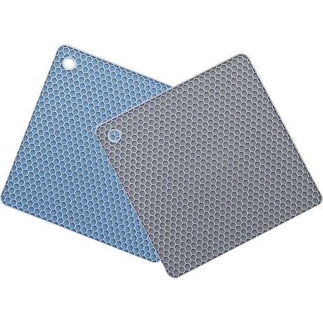 2 dessous de plat en silicone, bleu (1/5)