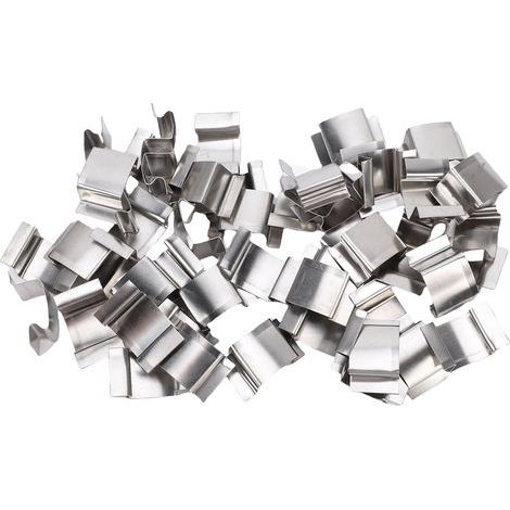 Greenhouse glass clips, 50 pieces, climbing plant clips, stainless steel glazing clips, G-spring for garden (1/5)