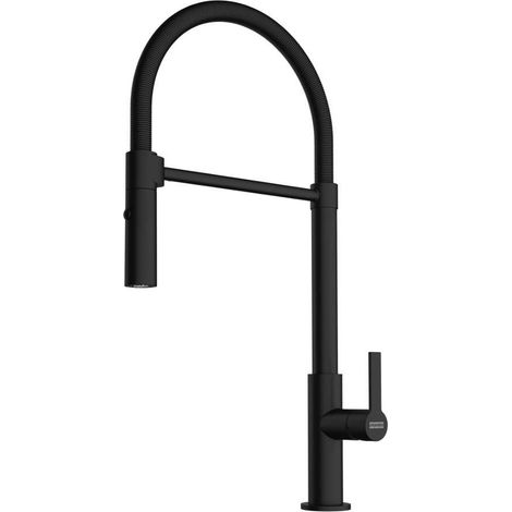 Franke Maris Slim - Spültischarmatur FS 2845.901, mit flexiblem Arm und Brause, mattschwarz 115.0728.396