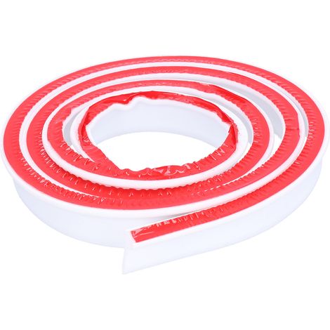 Bande silicone flexible 2m x 15mm barrière antieau pour salle de bain, joint d'étanchéité caoutchouc antidérapant (1/5)
