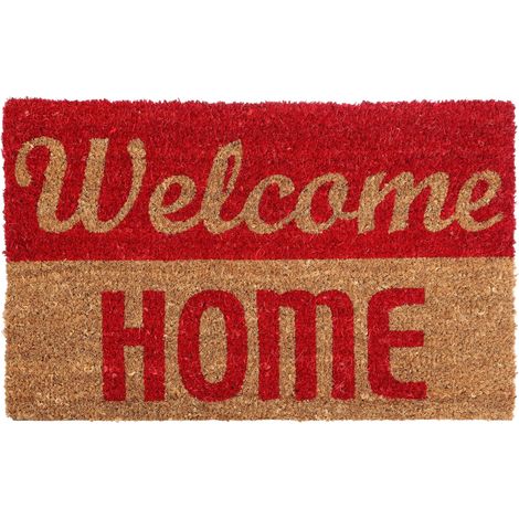 Premier Housewares Welcome Home Design Multi Cololred Door Mat Non Slip Floor Mat Indoor And Outdoor Welcome Mat With Robust PVC For Door Entrances House Entryway Kitchen Outside Porch And More 40 x 2 (1/2)