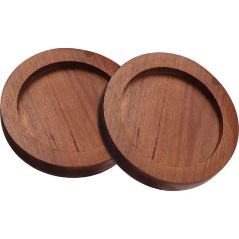 Lot de 2 moulins à poivre en bois - Support rond d'acacia et Pour (1/5)