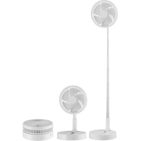 Tragbarer，faltbarer und teleskopierbarer Standventilator mit 7200 mAh Akku und USB-Ladefunktion (1/5)