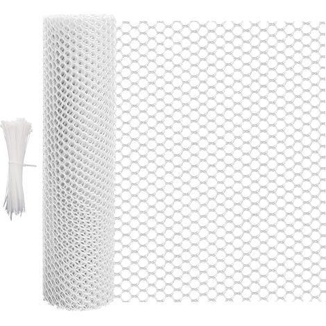 Clôture en Maille Plastique Noir, 5 m x 40 cm, Filet Polyvalent pour Protection des Arbres, Barrière pour Chats, Chiens, Lapins et Plantes (1/5)