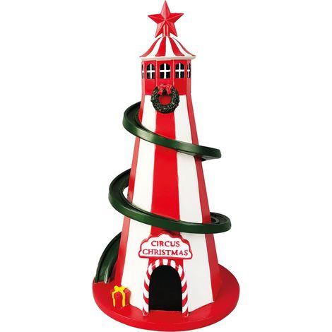 Preziosa Home Giostra Circo con Led Natale 16 x 15 x 32 Cm Poliresina Scatola Regalo