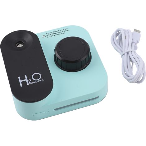 Humidificateur portable sans fil rechargeable avec brumisateur, veilleuse et minuteur, vert, pour bureau ou table de chevet (1/5)