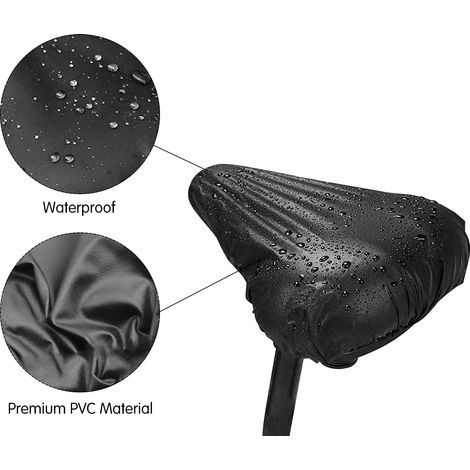 Lot de 3 housses de selle de vélo imperméables et anti-poussière avec élastique. (1/4)