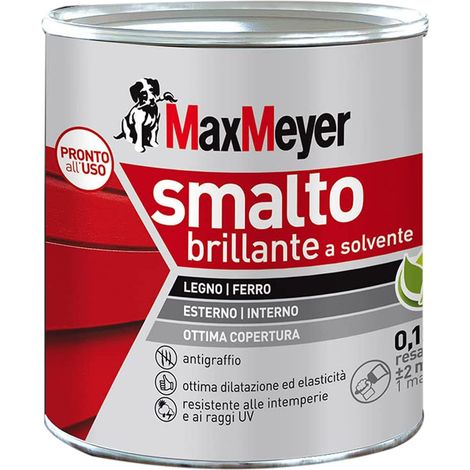 MaxMeyer Smalto a Solvente Brillante Nero R9005 0,125 l (1/4)