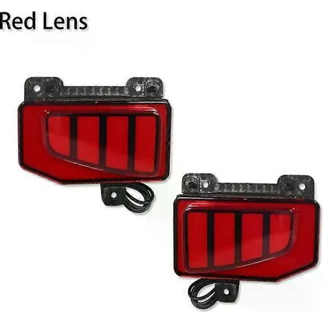 Rote LED-Rückstrahler für die hintere Stoßstange des Jeep Gladiator Pickup-Trucks (2020–2024) – Rück-/Bremslicht, Nebelschlussleuchte und dynamischer Blinker (1/5)