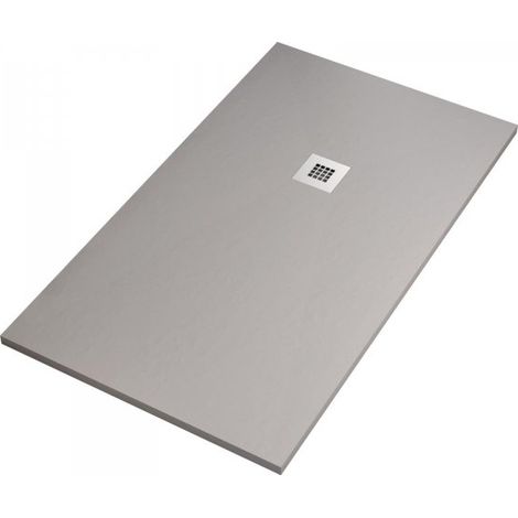 Piatto doccia in marmo resina Grigio Chiaro effetto pietra h 3cm Getra Grigio chiaro,75x120 cm
