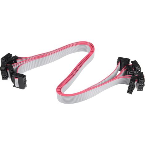 5pcs Connecteur IDC, Câble plat 10 broches, Pas 2.54mm, Longueur 30cm, Pour équipement bureau et audio vidéo (1/4)