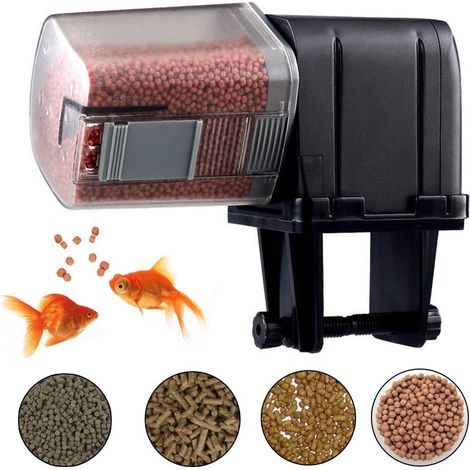 Automatischer Fischfutterautomat, zeitgesteuerter Fischfutterspender, Aquariumfutterautomat, Aquarienfütterungsgerät, steuerbarer Fischfutterautomat