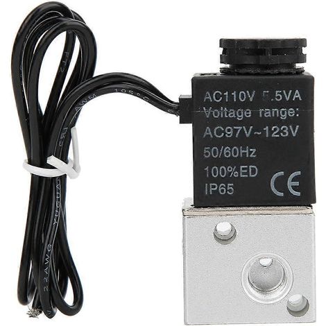 Direktwirkendes Magnetventil für Wasser, Luft und Öl, 2-Wege-Ausführung, Gehäuse aus Aluminiumlegierung, G1/8 Zoll (AC110V)