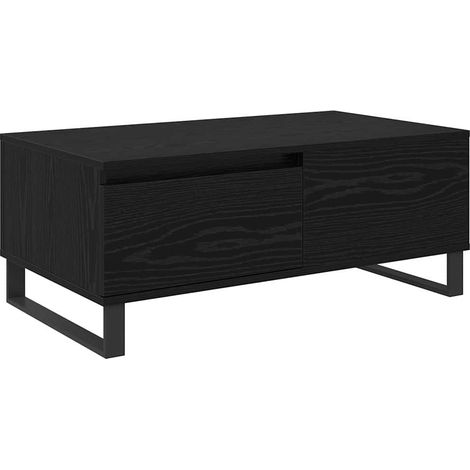 Maison Exclusive - Couchtisch Schwarz Eichen-Optik 90 x 50 x 36,5