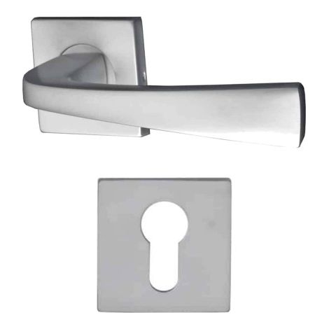 Aluminium-Griff und Rosettenpaket - Ambiente - Perlchrom-Finish