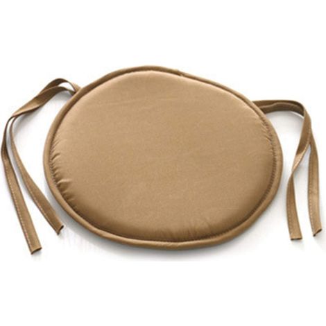Coussin Siege - Rond Avec Attaches - Pour Tabouret Chaise Bureau Jardin Terrasse - Housse Amovible - 1 Piece (1/5)