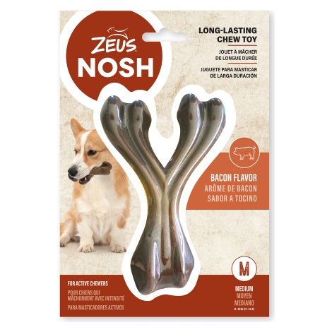 Hueso en forma de Y mordedor con aroma Zeus Nosh Strong