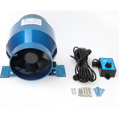Hyuduo Rohrlüfter, 160 cfm, 220 V, Inline-Rohrlüfter mit einstellbarer Drehzahlregelung, geräuscharm, hohe Langlebigkeit, Rohrlüfter mit