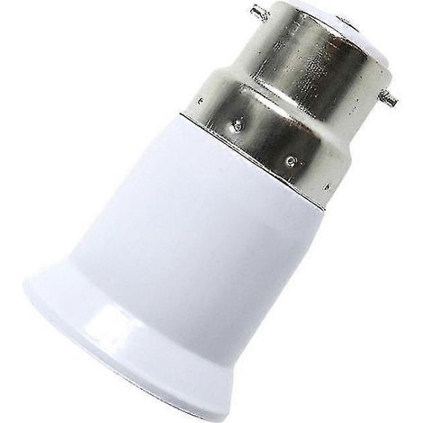 2 adaptateurs de douille B22 vers E27 (culot à baïonnette pour ampoule Edison E27). (1/4)