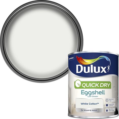Dulux Quick Dry Eggshell - White Cotton - 750ml