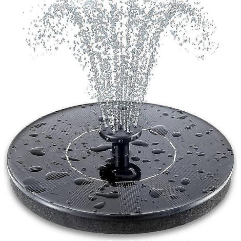 Pompe de fontaine à bain d'oiseaux à énergie solaire 25-26, fontaine solaire améliorée de 3,5 W avec 6 buses, alimentation solaire flottante indépendante. (1/5)
