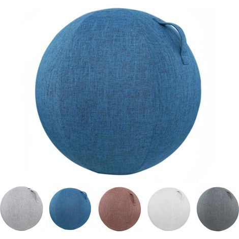 Housse Ballon Gym 65cm, Bleu, 1 Pièce - Ballon de Fitness, Anti-saleté, Durable, Antidérapant