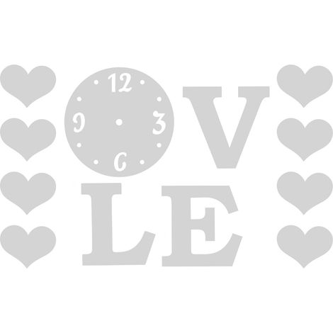 Horloge murale autocollante sans cadre à effet miroir, décoration murale à faire soi-même pour salon et chambre, argent