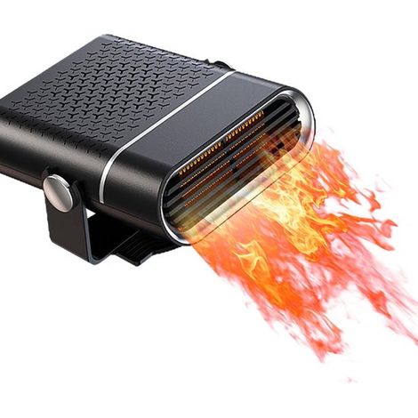 Chauffage de voiture 12 V/24 V - Chauffage allume-cigare portable - Chauffage et refroidissement rapides - Fonctions dégivrage et désembuage - Orientation du ventilateur réglable - Pour voitures, SUV, (1/5)