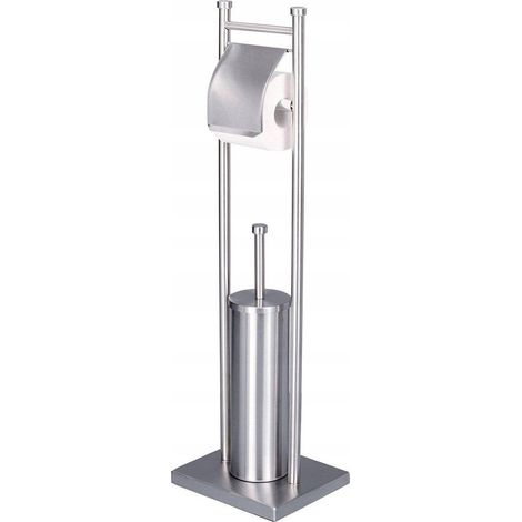 Zeller Conjunto de Accesorios WC Moderno Plateado Elegante