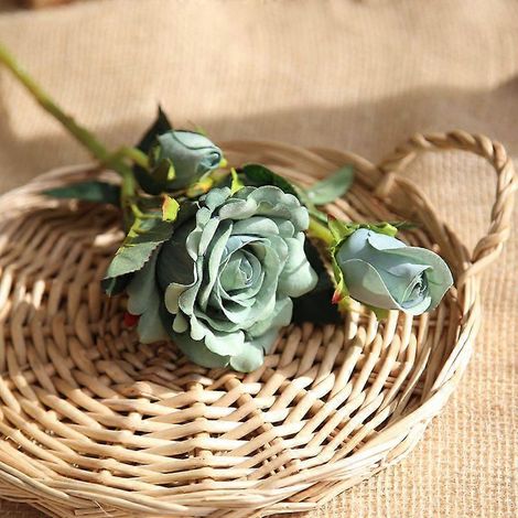 1 rose artificielle en soie et flanelle, tige unique, couleur bordeaux, pour décoration DIY, fête, mariage