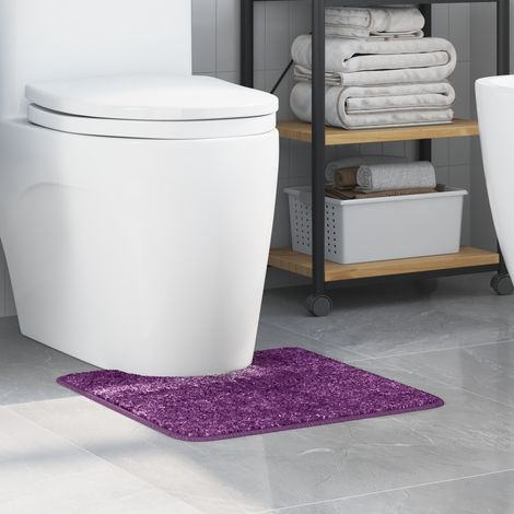 Rutschfeste Badematte mit Toilettenausschnitt Lila 50 x 50 cm vidaXL (1/5)