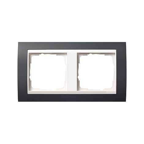 GIRA 0212328 CADRE DE FINITION 2 POSTES POUR BLANC EVENT ANTHRACITE