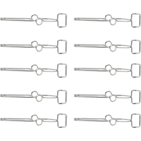 Lot de 10 pinces pour tubes à essai, en acier inoxydable, résistantes aux hautes températures, pinces de laboratoire confortables avec poignées ergonomiques. (1/5)