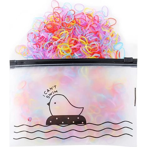petit Elastique Cheveux,mini Lastique Cheveux Fille,1000 Elastiques  Cheveux,lastique Caoutchouc Pour Cheveux Pour Bebe Nacr (1/5)