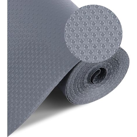 Tapis de tiroir 60 x 600 cm - En EVA - Antidérapant - Imperméable - Non adhésif - Pour tiroirs, armoire, réfrigérateur - Gris (1/5)