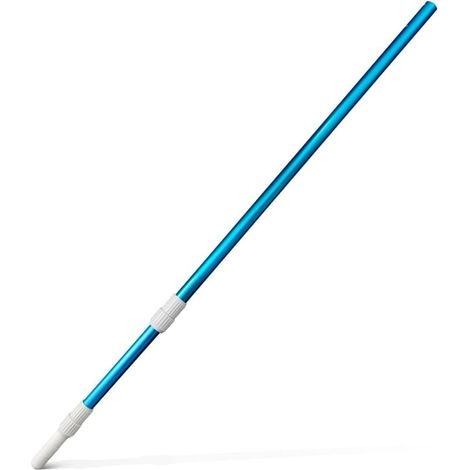 300cm Aluminium Pool Pole for Skimmer Nets, Telescopic Rod, Suction Heads for Hoses, Rakes, Brushes, Adjustable Length, 1.3mm Thick Pole, Blue Finish (1/4)