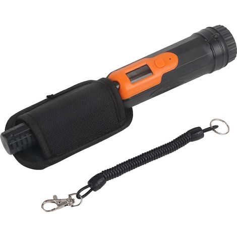 Handlicher, wasserdichter Metalldetektor mit Pinpointer-Sonde, hohe Genauigkeit für den Innen- und Außenbereich, Schwarz